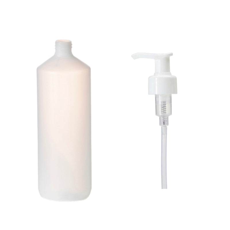 1 Litre Natural HDPE Plastic Bottles