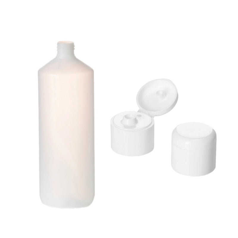 1 Litre Natural HDPE Plastic Bottles