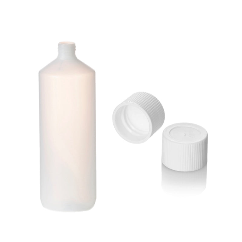 1 Litre Natural HDPE Plastic Bottles