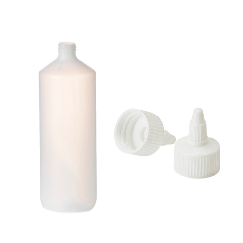 1 Litre Natural HDPE Plastic Bottles