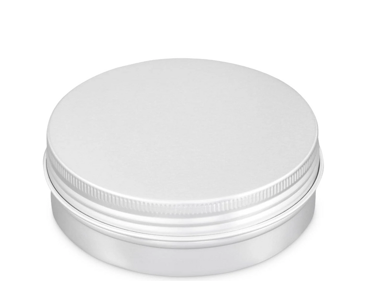 100ml ALUMINIUM TINS WITH SCREW OFF CAP SIZES EPE LINED