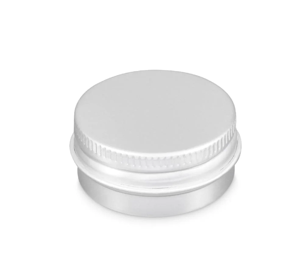 15ml ALUMINIUM TINS WITH SCREW OFF CAP SIZES EPE LINED