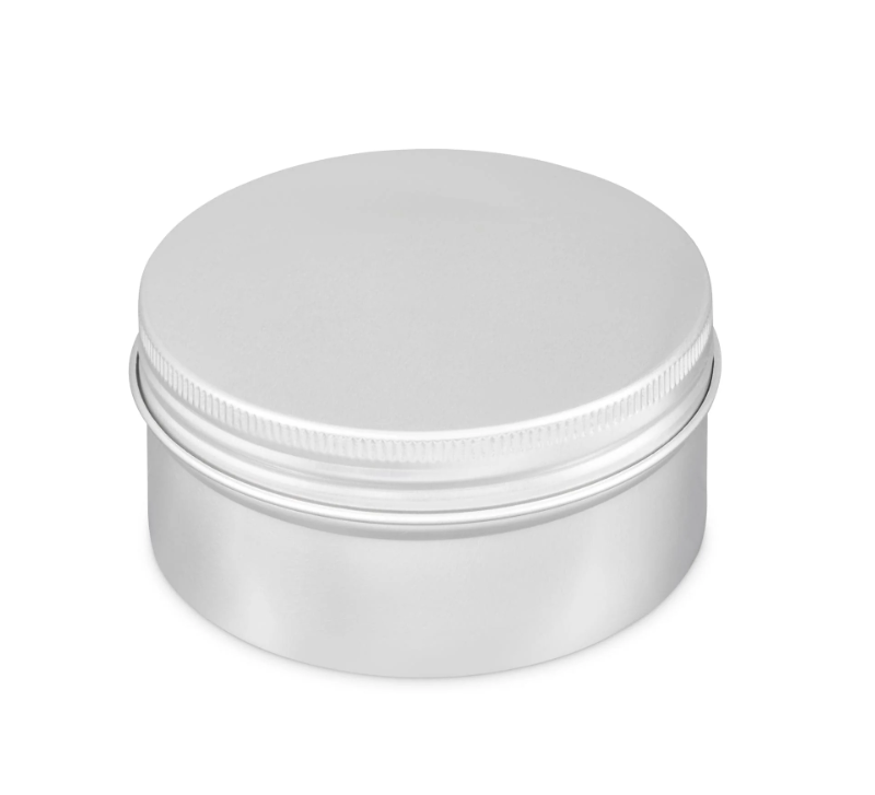 250ml ALUMINIUM TINS WITH SCREW OFF CAP SIZES EPE LINED