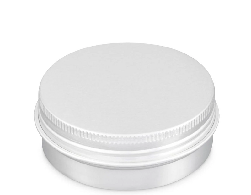 60ml ALUMINIUM TINS WITH SCREW OFF CAP SIZES EPE LINED