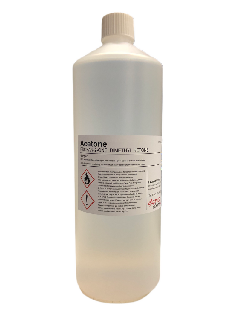 Acetone 99.5% Pure Available in Sizes 100ml to 100 Litres