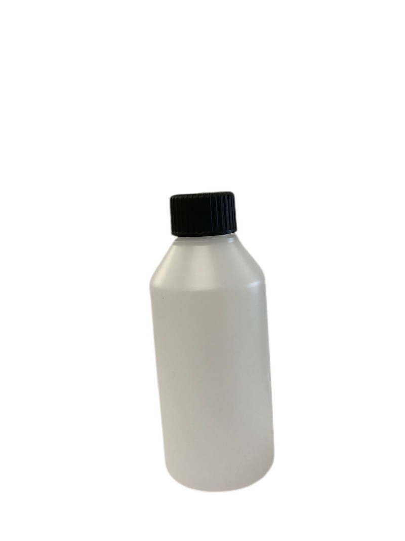 HDPE Natural Plastic Bottles Comes With Black Screw Caps 30ml to 1Litre