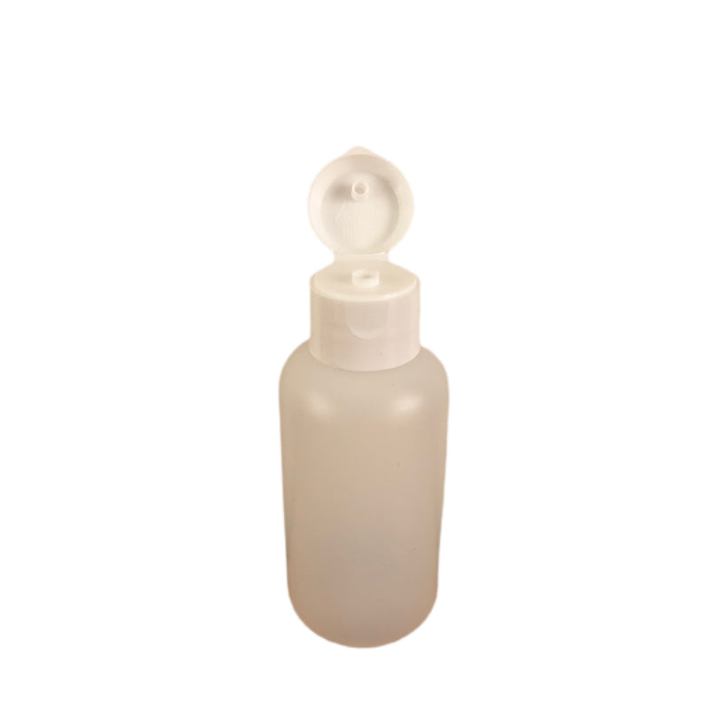 HDPE Natural Plastic Bottles Comes With White hinged Flip Top Caps 30ml to 1Litre