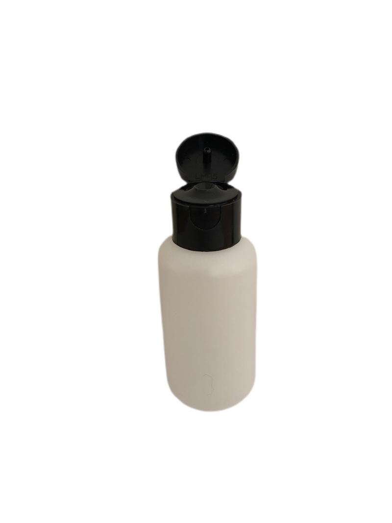 HDPE Natural Plastic Bottles Comes With Black Hinged Flip Top Caps 30ml to 1Litre