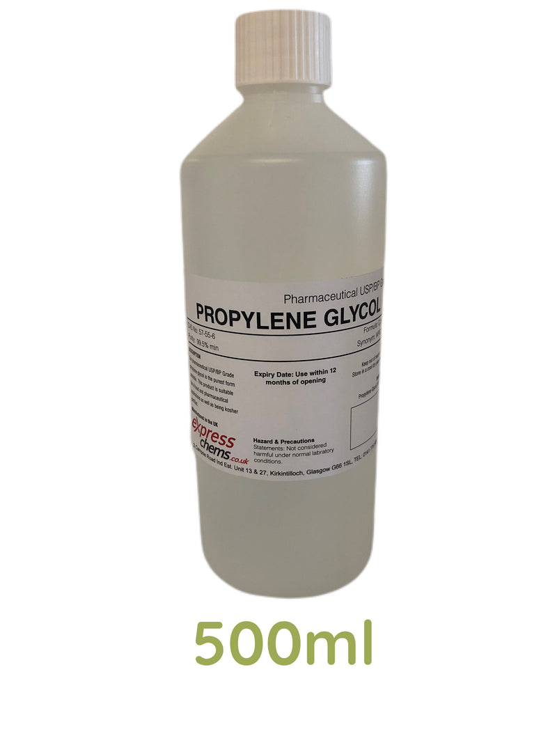Propylene Glycol (PG) 99.8% Pharmaceutical Grade 100ml to 100 Litres