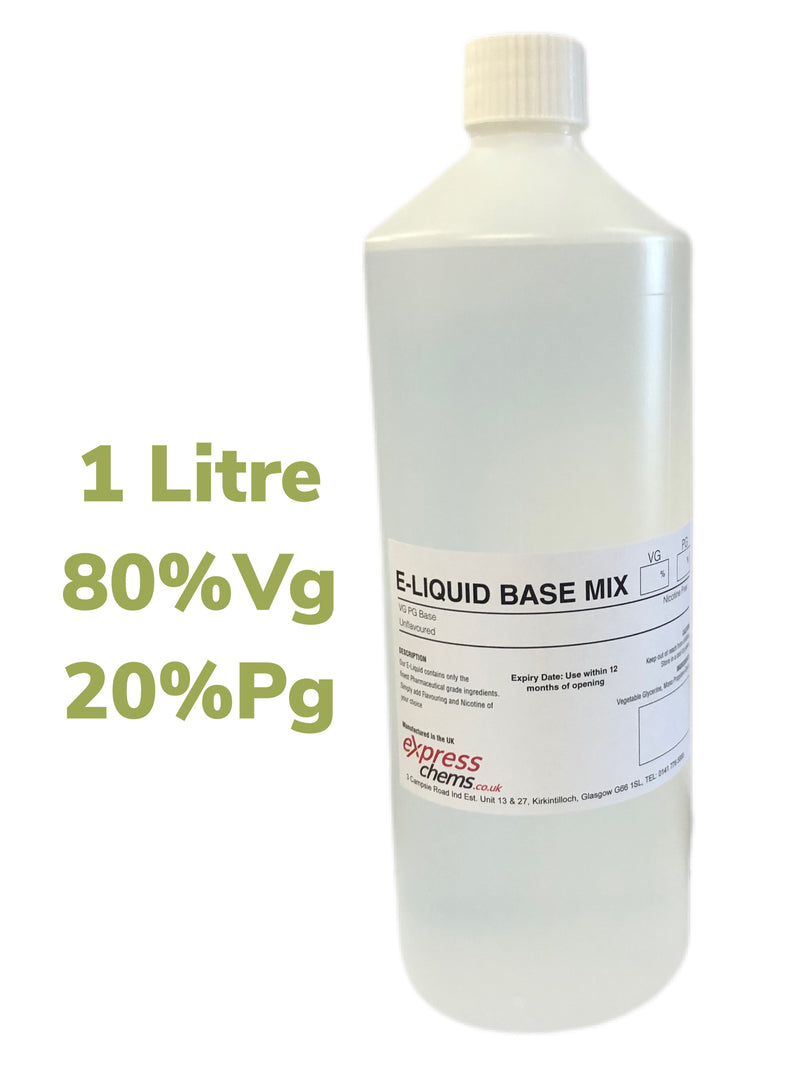 VG I PG Premixed BASE MIX for DIY Liquid 80/20,70/30 60/40 50/50 Glycerine, Glycol