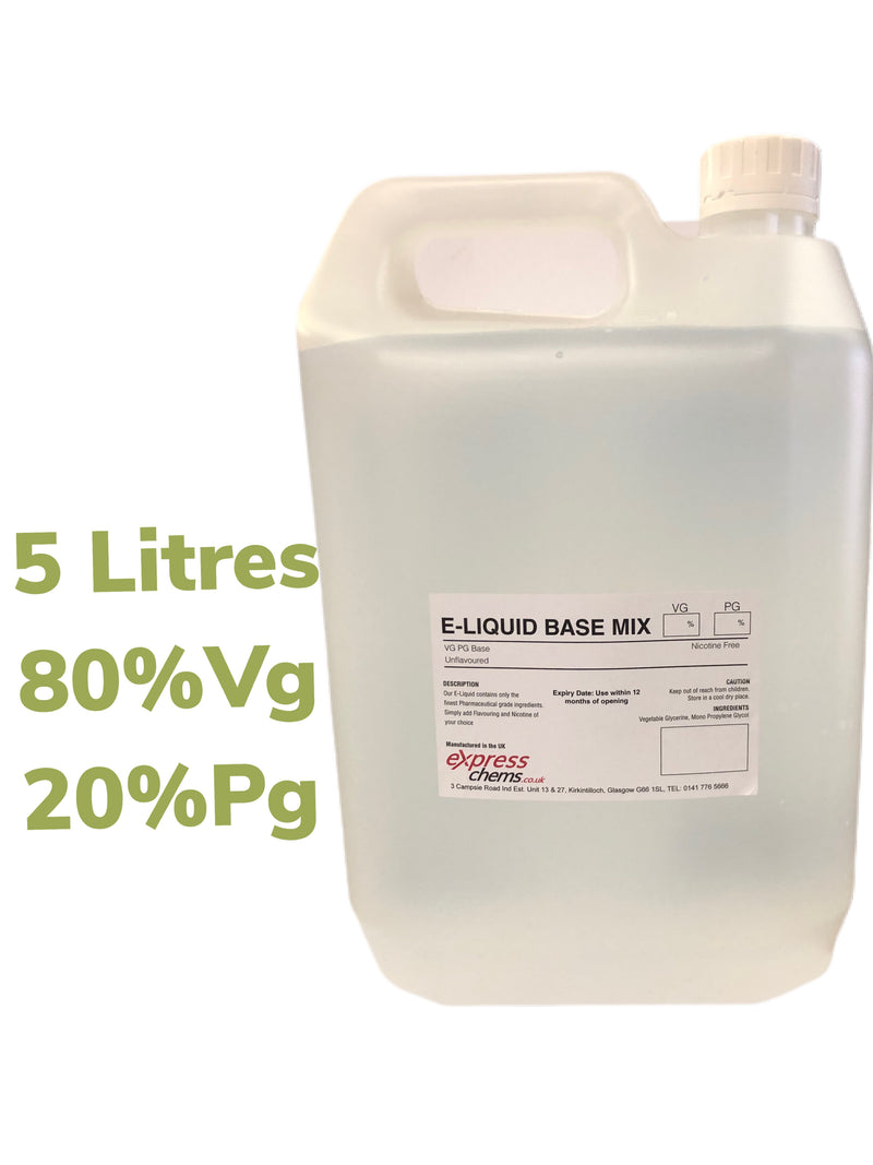 VG I PG Premixed BASE MIX for DIY Liquid 80/20,70/30 60/40 50/50 Glycerine, Glycol