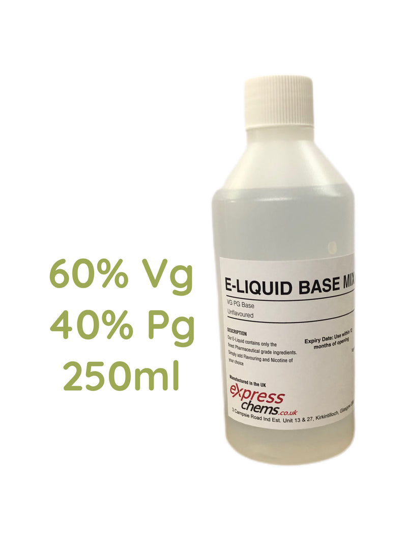 VG I PG Premixed BASE MIX for DIY Liquid 80/20,70/30 60/40 50/50 Glycerine, Glycol