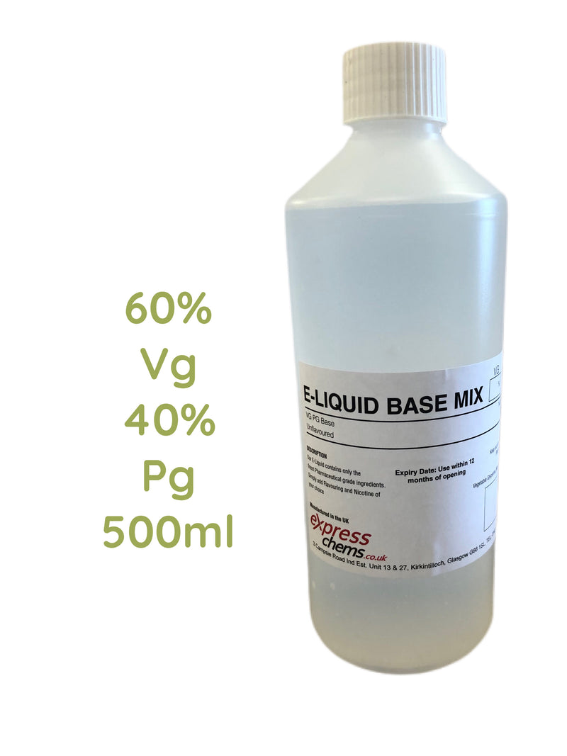 VG I PG Premixed BASE MIX for DIY Liquid 80/20,70/30 60/40 50/50 Glycerine, Glycol