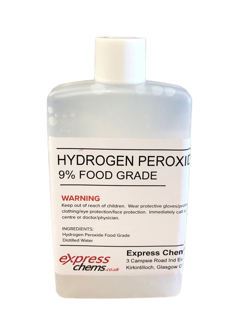 Hydrogen Peroxide 12% & 9% Food Grade 100ml - 100 Litres